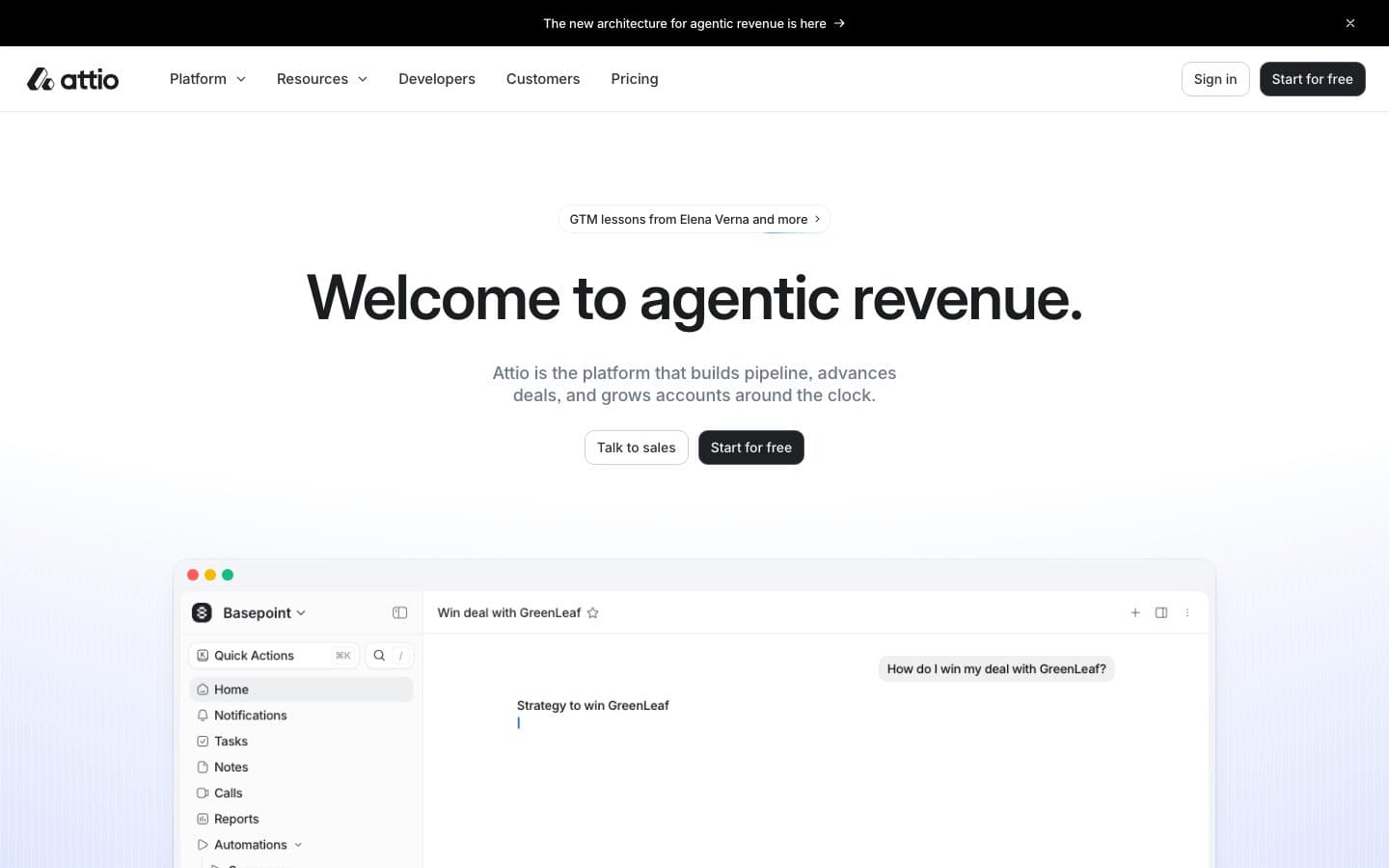 Attio website, 23 October 2026